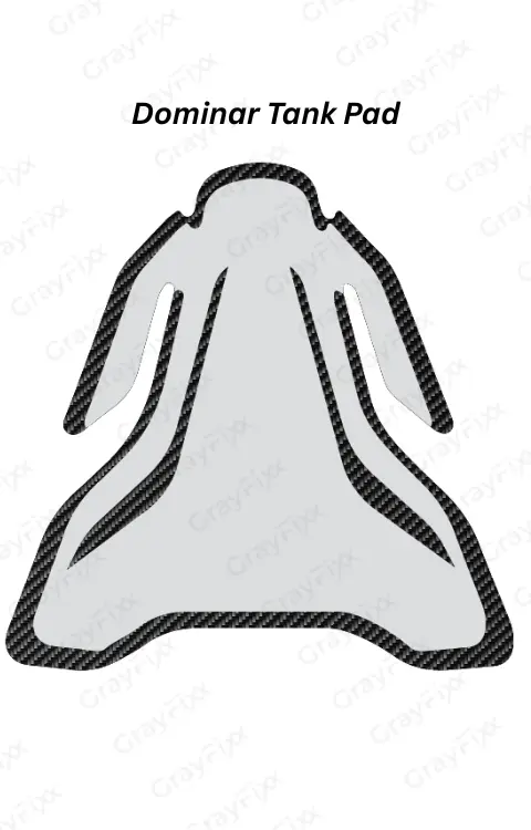 Dominar Tank Pad | Universal Tank Pad Compatible with Dominar 250/400 , Size 5.0Inch, Premium Finish, Pack of 1